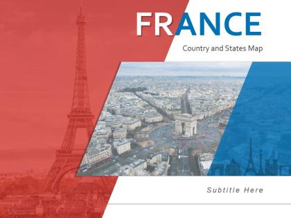France country and states map powerpoint template