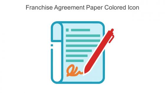 Franchise Agreement Paper Colored Icon In Powerpoint Pptx Png And Editable Eps Format