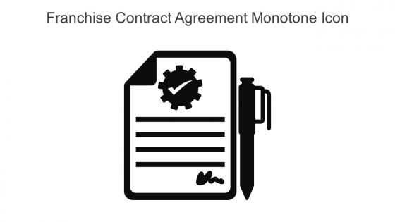 Franchise Contract Agreement Monotone Icon In Powerpoint Pptx Png And Editable Eps Format