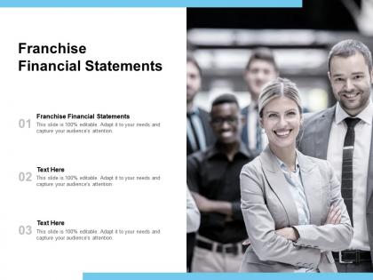 Franchise financial statements ppt powerpoint presentation ideas inspiration cpb