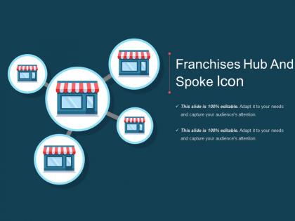 Franchises hub and spoke icon