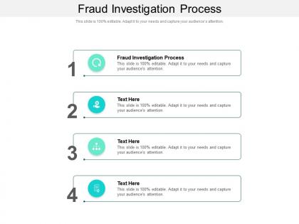 Fraud investigation process ppt powerpoint presentation diagrams cpb