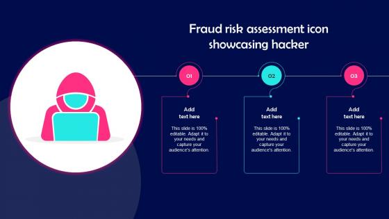 Fraud Risk Assessment Icon Showcasing Hacker