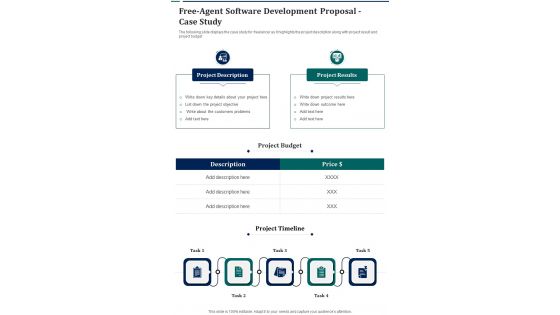Free Agent Software Development Proposal Case Study One Pager Sample Example Document