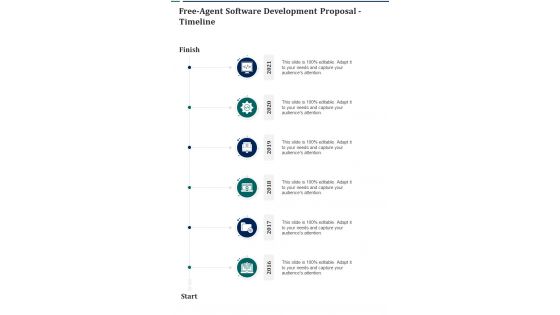 Free Agent Software Development Proposal Timeline One Pager Sample Example Document