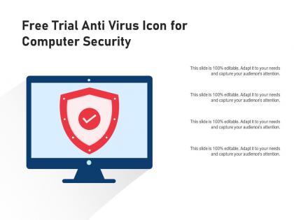 Free trial anti virus icon for computer security