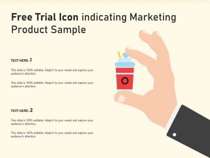 Free trial icon indicating marketing product sample