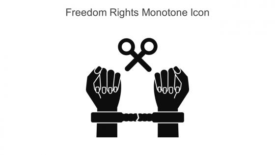Freedom Rights Monotone Icon In Powerpoint Pptx Png And Editable Eps Format
