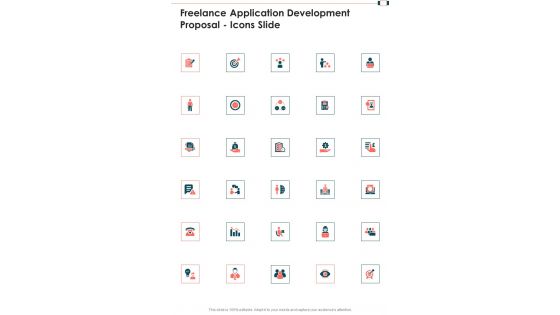 Freelance Application Development Proposal Icons Slide One Pager Sample Example Document