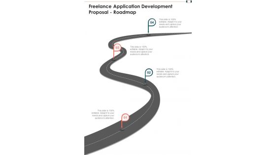 Freelance Application Development Proposal Roadmap One Pager Sample Example Document