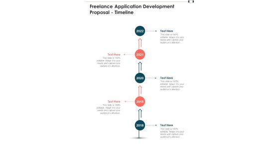 Freelance Application Development Proposal Timeline One Pager Sample Example Document