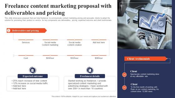 Freelance Content Marketing Proposal With Deliverables And Pricing