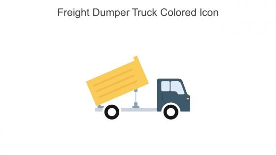 Freight Dumper Truck Colored Icon In Powerpoint Pptx Png And Editable Eps Format