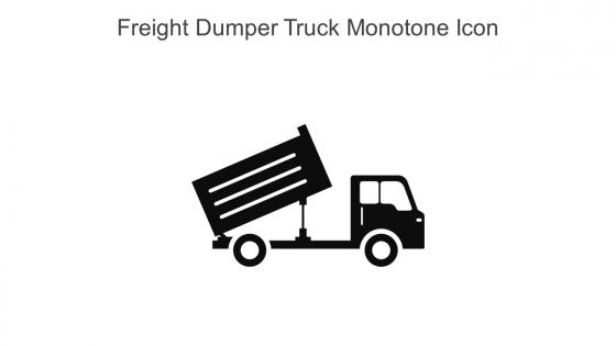 Freight Dumper Truck Monotone Icon In Powerpoint Pptx Png And Editable Eps Format