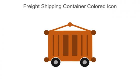 Freight Shipping Container Colored Icon in powerpoint pptx png and editable eps format