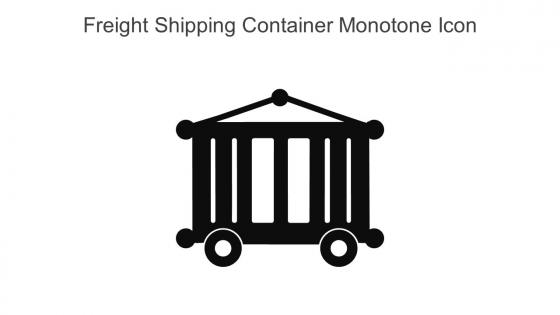Freight Shipping Container Monotone Icon in powerpoint pptx png and editable eps format
