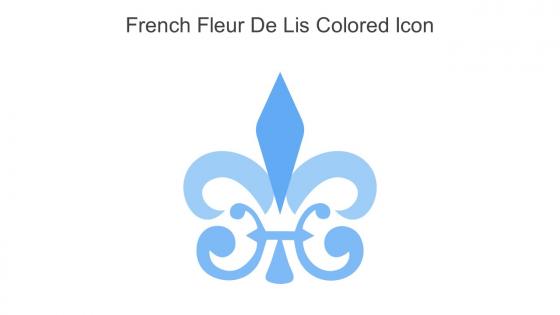 French Fleur De Lis Colored Icon In Powerpoint Pptx Png And Editable Eps Format