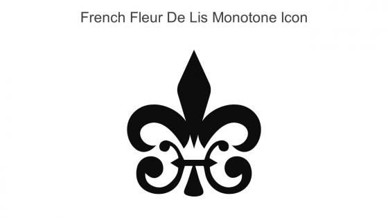 French Fleur De Lis Monotone Icon In Powerpoint Pptx Png And Editable Eps Format