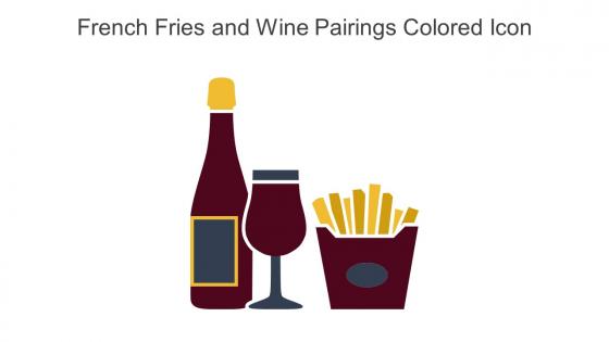 French Fries And Wine Pairings Colored Icon In Powerpoint Pptx Png And Editable Eps Format