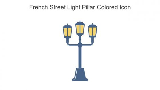 French Street Light Pillar Colored Icon In Powerpoint Pptx Png And Editable Eps Format