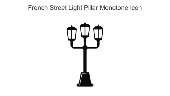 French Street Light Pillar Monotone Icon In Powerpoint Pptx Png And Editable Eps Format