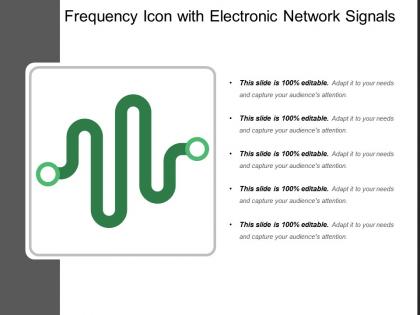Frequency icon with electronic network signals