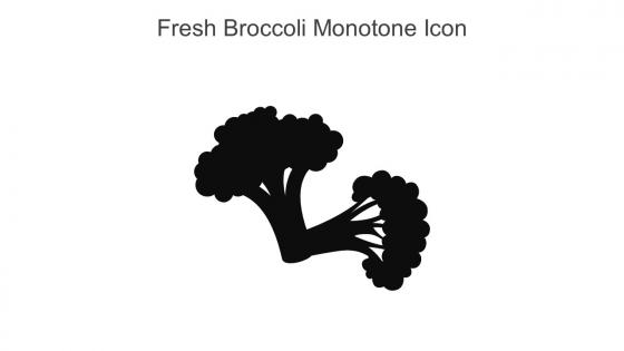 Fresh Broccoli Monotone Icon In Powerpoint Pptx Png And Editable Eps Format