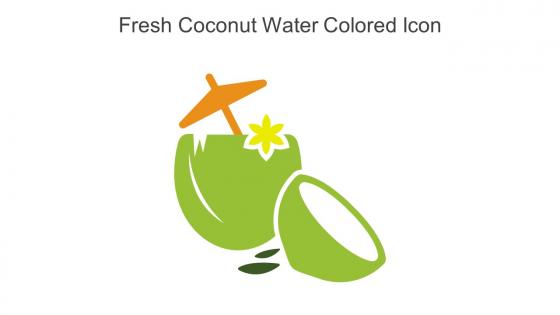 Fresh Coconut Water Colored Icon In Powerpoint Pptx Png And Editable Eps Format