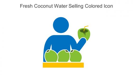 Fresh Coconut Water Selling Colored Icon In Powerpoint Pptx Png And Editable Eps Format