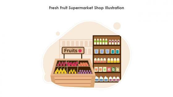 Fresh Fruit Supermarket Shop Illustration