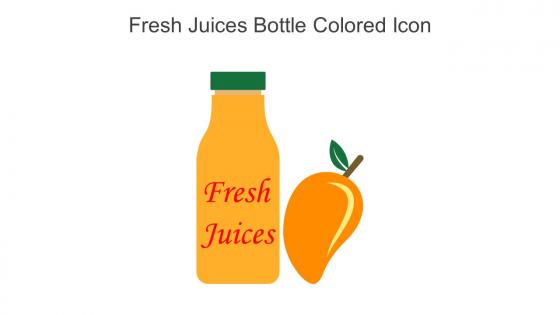 Fresh Juices Bottle Colored Icon In Powerpoint Pptx Png And Editable Eps Format