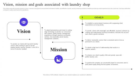 Fresh Laundry Service Vision Mission And Goals Associated With Laundry Shop BP SS