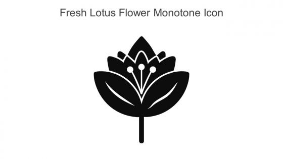 Fresh Lotus Flower Monotone Icon In Powerpoint Pptx Png And Editable Eps Format