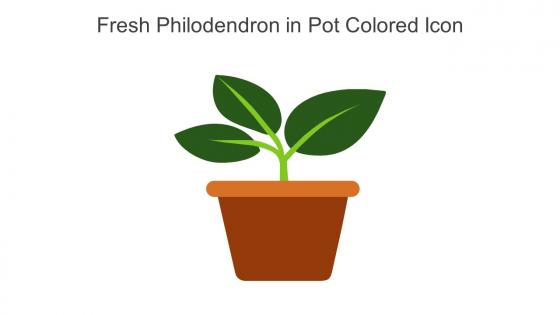 Fresh Philodendron In Pot Colored Icon In Powerpoint Pptx Png And Editable Eps Format
