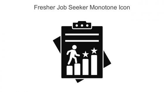 Fresher Job Seeker Monotone Icon In Powerpoint Pptx Png And Editable Eps Format