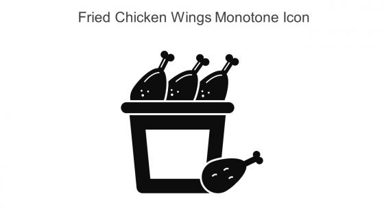 Fried Chicken Wings Monotone Icon In Powerpoint Pptx Png And Editable Eps Format