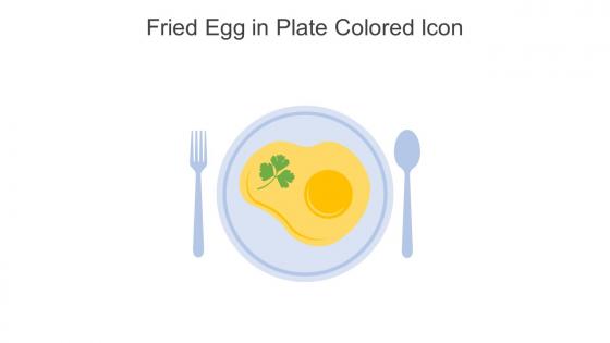 Fried Egg In Plate Colored Icon In Powerpoint Pptx Png And Editable Eps Format
