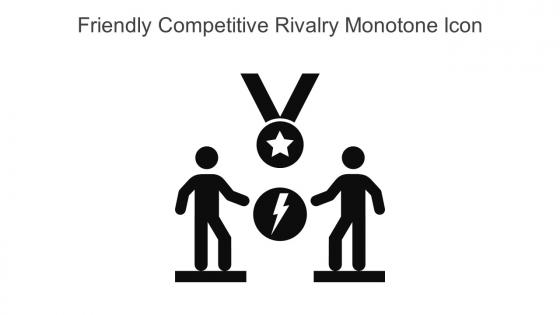 Friendly Competitive Rivalry Monotone Icon In Powerpoint Pptx Png And Editable Eps Format