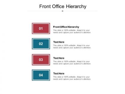 Front office hierarchy ppt powerpoint presentation file background designs cpb