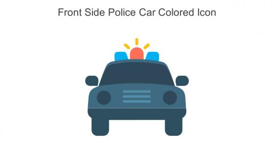 Front Side Police Car Colored Icon In Powerpoint Pptx Png And Editable Eps Format