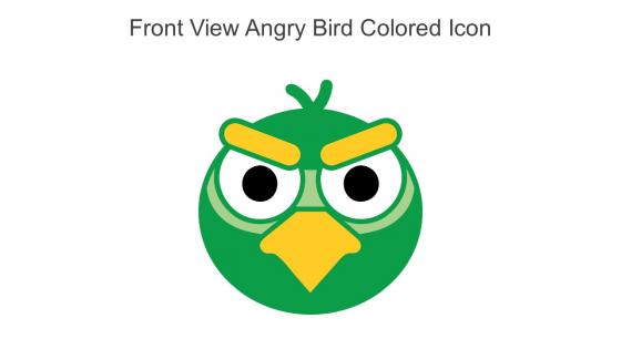 Front View Angry Bird Colored Icon In Powerpoint Pptx Png And Editable Eps Format