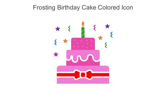 Frosting Birthday Cake Colored Icon In Powerpoint Pptx Png And Editable Eps Format