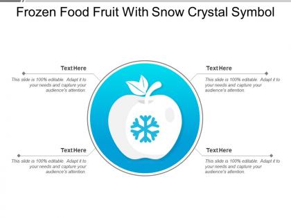 Frozen food fruit with snow crystal symbol