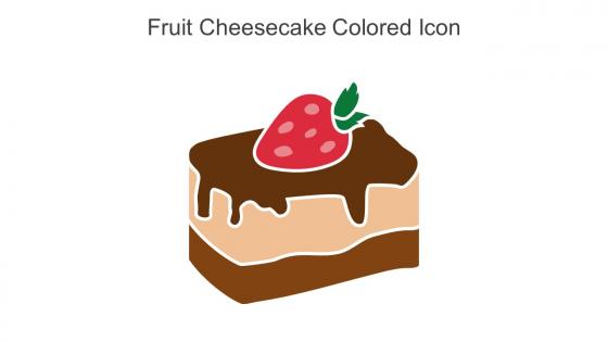 Fruit Cheesecake Colored Icon In Powerpoint Pptx Png And Editable Eps Format