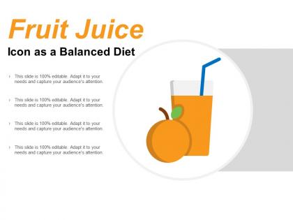 Fruit juice icon as a balanced diet