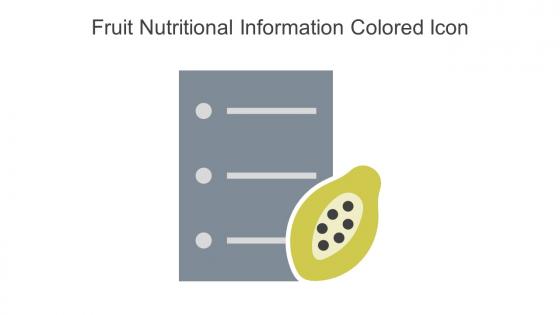 Fruit Nutritional Information Colored Icon In Powerpoint Pptx Png And Editable Eps Format