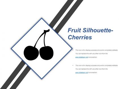 Fruit silhouette cherries sample presentation ppt