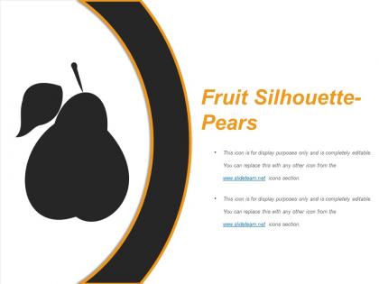 Fruit silhouette pears presentation visual aids