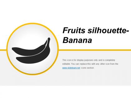 Fruits silhouette banana presentation powerpoint
