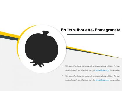 Fruits silhouette pomegranate presentation outline